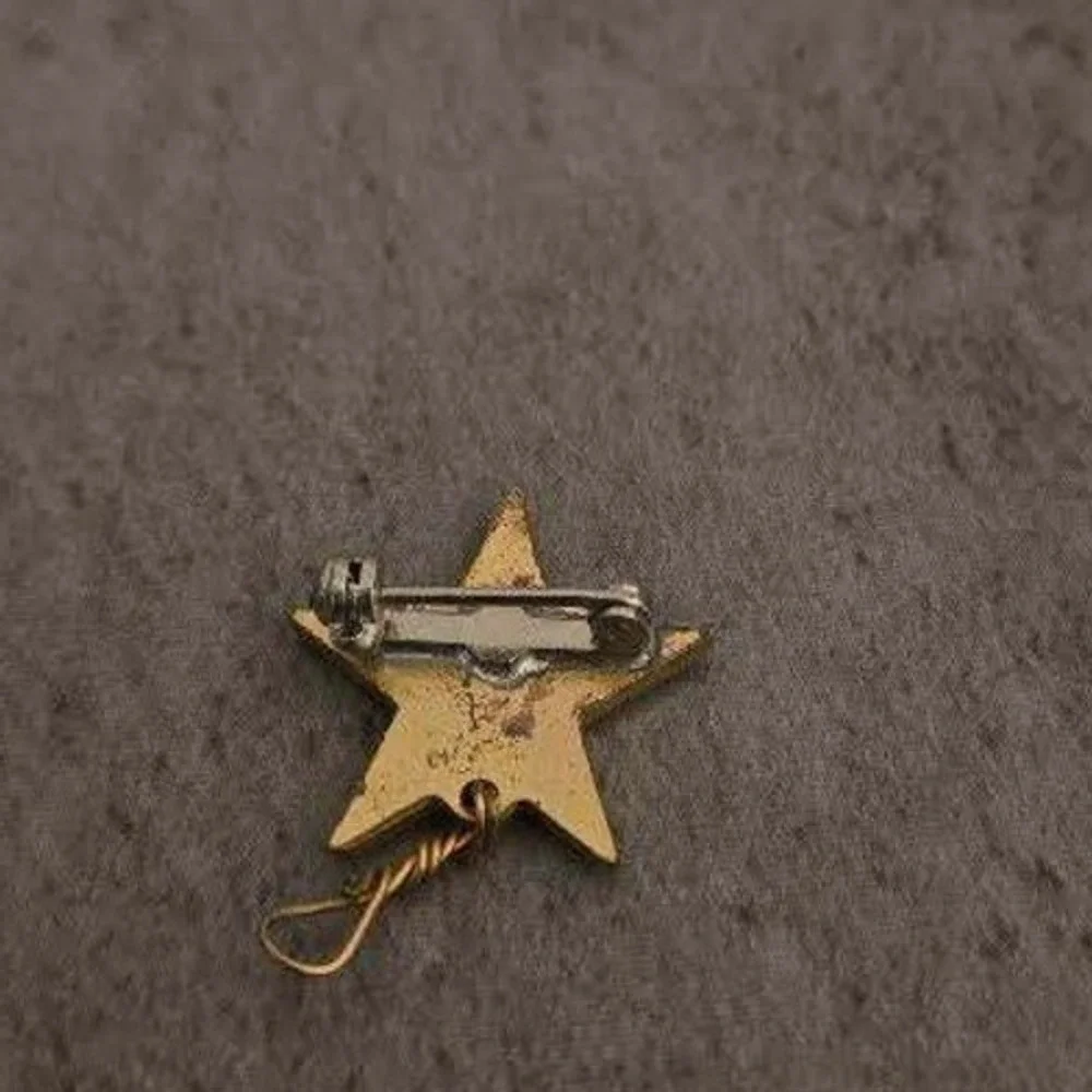 Vintage Boy Scouts of America Star Rank Pin Gold Tone BSA Fleur De Lis Insignia